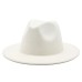 Classical Wide Brim Fedora Hat Black white Wool Hats Men Women Crushable Winter Hat Derby Wedding Church Jazz Hats