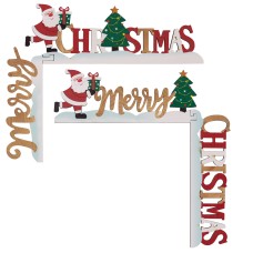 Christmas decorations three-dimensional wooden Christmas letter door frame hanging creative door corner table ornaments