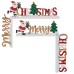 Christmas decorations three-dimensional wooden Christmas letter door frame hanging creative door corner table ornaments