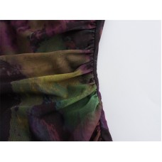 New Autumn Women's Fashion Resort Style Silk Print Dress
