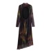 New Autumn Women's Fashion Resort Style Silk Print Dress