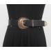 Pu Leather Black Vintage Buckle Casual Wide Belt Personality Women New Fashion Tide All-match Spring Autumn 