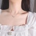Heart-shaped clavicle chain, fashionable love endless pendant, simple Valentine's Day gift