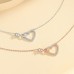 Heart-shaped clavicle chain, fashionable love endless pendant, simple Valentine's Day gift