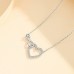 Heart-shaped clavicle chain, fashionable love endless pendant, simple Valentine's Day gift