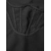 Patchwork Folds Dresses For Women Round Neck Long Sleeve High Waist Tunic Solid Slimming Dress