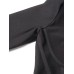 Patchwork Folds Dresses For Women Round Neck Long Sleeve High Waist Tunic Solid Slimming Dress
