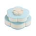 Double-layer rotating dry fruit tray with lid lotus snack dry fruit storage box tray fruit box