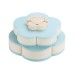 Double-layer rotating dry fruit tray with lid lotus snack dry fruit storage box tray fruit box