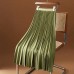 Solid Color Pleated Long Skirt Women Ladies Work Casual Elastic High Waist A Line Party Skirts Summer