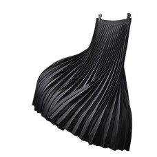 Solid Pleated Skirt High Waist