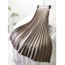 Solid Pleated Skirt High Waist