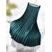 Solid Pleated Skirt High Waist