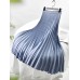 Solid Pleated Skirt High Waist