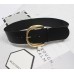Pu Leather Black Big Buckle Split Long Wide Belt