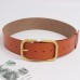 Pu Leather Big Buckle Split Joint Long Wide Belt