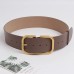 Pu Leather Big Buckle Split Joint Long Wide Belt
