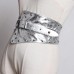 Pu Leather Red Long Irregular Wide Belt