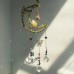 Hemp Rope Leaf Hand Tied Butterfly Accessories Large Moon Wind Chime Natural Crystal Garden Pendant Crystal Ball Decoration