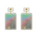 New Colorful Acrylic Rectangle Geometric Stripe Large Drop Earrings for Women Trendy Jewelry Hyperbole Accessories