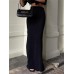 Tossy Fashion For Women Black Long Skirts High Waist Slim Seamless Elegant Ladies Gown Casual Summer  New Female Maxi Skirts