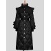 French Solid High Quality Cotton Coat For Women Long Sleeve High Wasit Single Breasted Belt Design Coats 