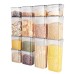 Pack of 7 Food Storage Container Space Saving Plastic Cereal Keeper with Air Tight Lid