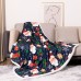 Flannel Christmas Blanket Double Layer Snowflake Christmas Decorative Blanket Nap Blanket Thick Throw Blanket