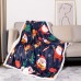 Flannel Christmas Blanket Double Layer Snowflake Christmas Decorative Blanket Nap Blanket Thick Throw Blanket