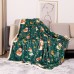 Flannel Christmas Blanket Double Layer Snowflake Christmas Decorative Blanket Nap Blanket Thick Throw Blanket