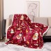 Flannel Christmas Blanket Double Layer Snowflake Christmas Decorative Blanket Nap Blanket Thick Throw Blanket