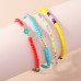 Colorful Rice Bead Feet Chain Set