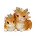 Rabbit flowerpot home gardening home tabletop decoration resin
