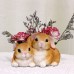 Rabbit flowerpot home gardening home tabletop decoration resin