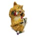 Outdoor courtyard decoration environmentally friendly resin play cat and dwarf decorations