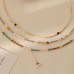 New niche stacked Xiaomi bead colored beaded necklace for women, versatile, fashionable and personalized freshwater pearl neckla
