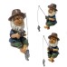 Fishing Dwarf Resin Doll Landscape Flower Pot Resin