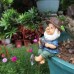 Fishing Dwarf Resin Doll Landscape Flower Pot Resin
