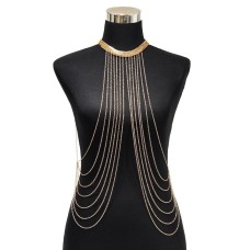 Hot selling European and American fashion plated metal snake pattern chain, multi-layer tassel clothing accessories, beach sexy body chain Hot selling European and American fashion plated metal snake pattern chain, multi-layer tassel clothing accessories, beach sexy body chain