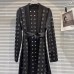 Women Solid Hollow Out Trench Long Length Round Iron Ring Full Sleeve Sashes Design Casual New Autumn Fahsion