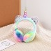 Unicorn Children's Warmth Earmuffs Winter Cold Protection Rabbit like Earmuffs Wearable Retractable Earmuffs
