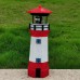 Outdoor garden decoration of solar resin rotating lighthouse