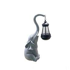 Outdoor solar light garden elephant decorations animal resin