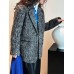 Vintage Woolen Women's Blazer Notched Collar Single Breasted Coat Korean Style Female  Winter New Clothing 