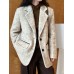 Vintage Woolen Women's Blazer Notched Collar Single Breasted Coat Korean Style Female  Winter New Clothing 