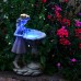 Outdoor solar energy flower fairy angel statue resin decoration