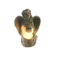 Outdoor solar lamp angel girl statue resin decoration