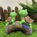 Outdoor solar lamp resin turtle