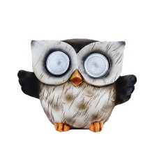 Owl solar lamp resin decoration