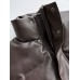 Fashion Women's PU Leather Jackets Lapel  Loose Zipper Long Sleeve Thick Warm Short Leather Coat Winter